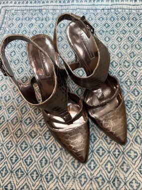BCBG Silver Heels